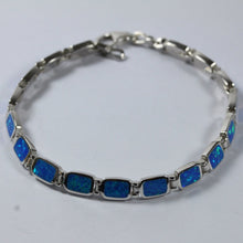 Sterling Silver Triplet Opal Panel Bracelet