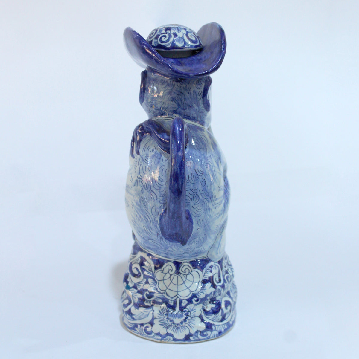 Antique Delft Blue and White Delftware Monkey Milk Jug