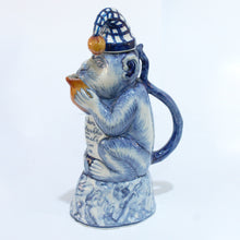 Antique Delft Blue and White Delftware Monkey Milk Jug
