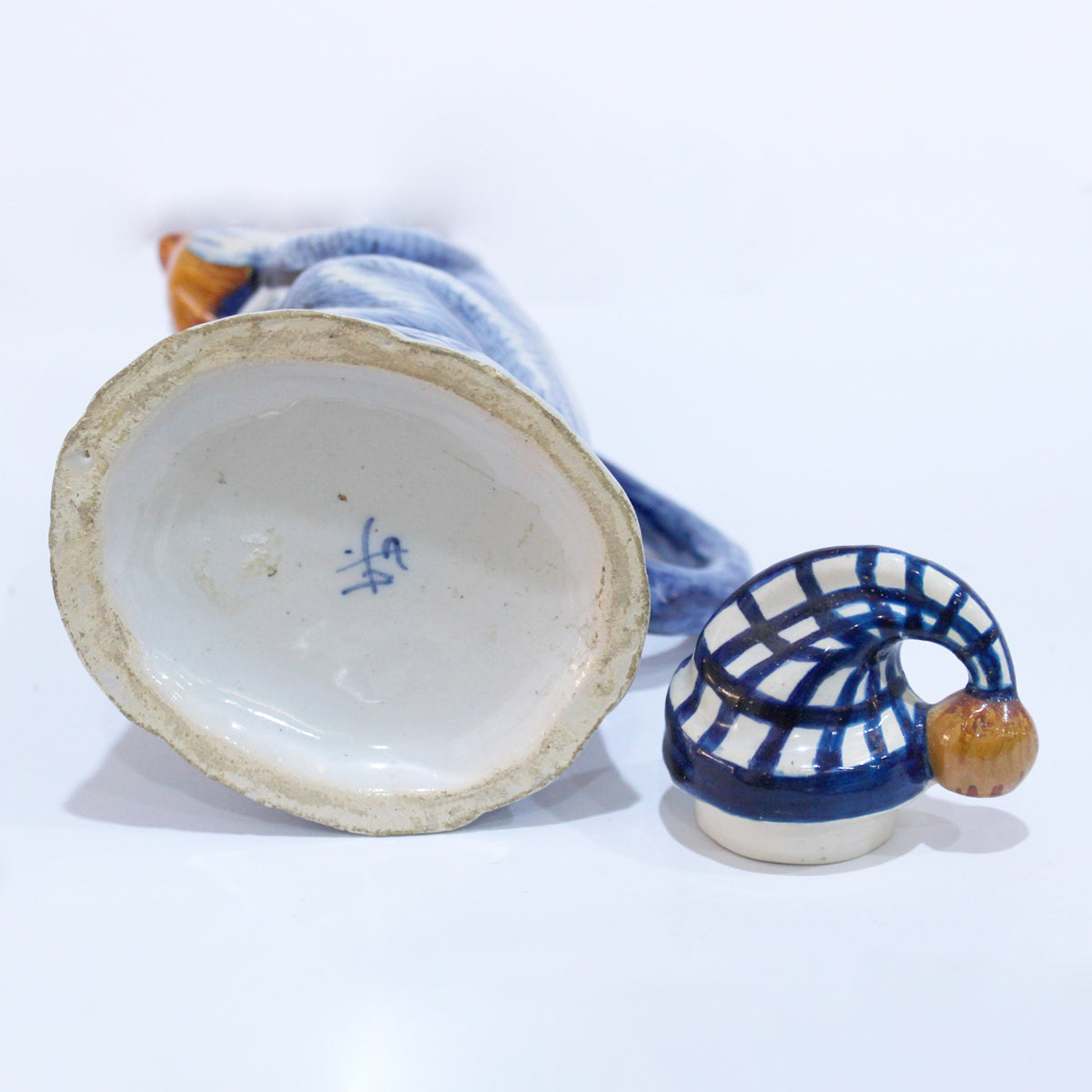 Antique Delft Blue and White Delftware Monkey Milk Jug
