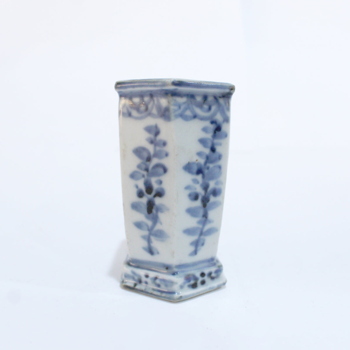 Antique Ming Dynasty Blue and White Chinese Ink Pot