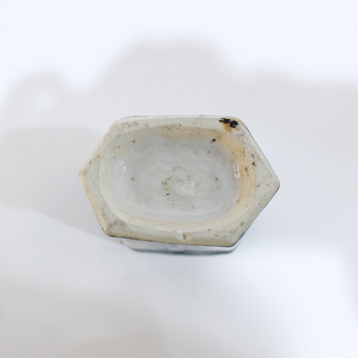 Antique Ming Dynasty Blue and White Chinese Ink Pot