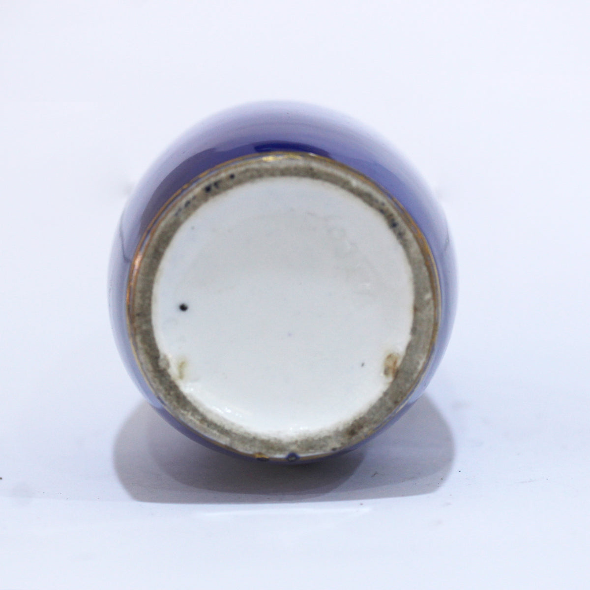 Antique Royal Doulton Blue, White and Gold Porcelain Vase