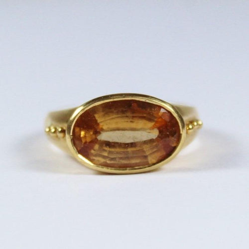 Vintage 22ct Yellow Gold Imperial Topaz Ring