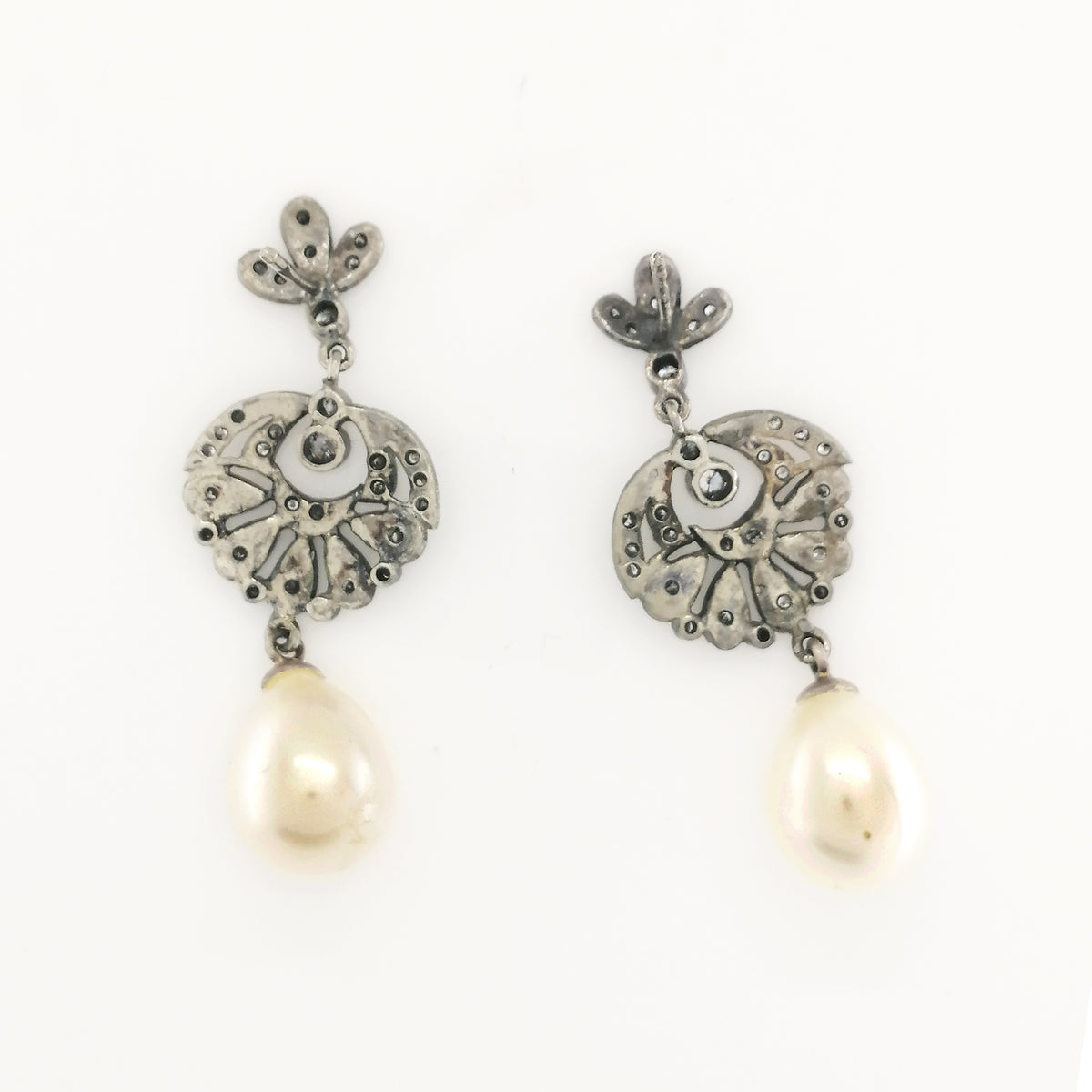 Antique Diamond and Pearl Earrings