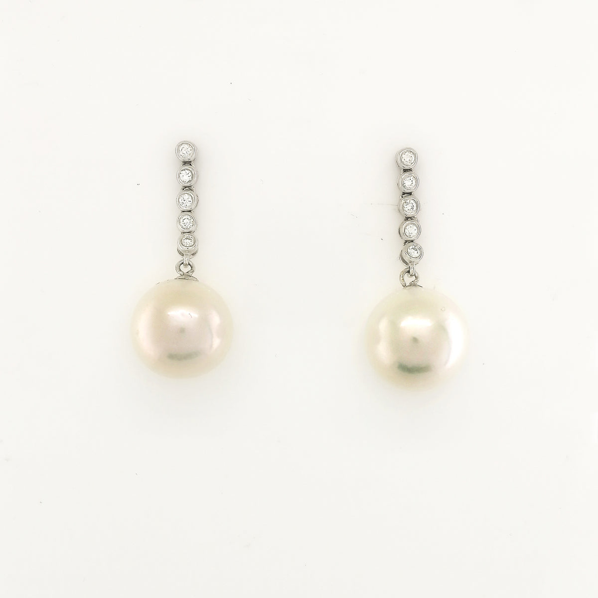 Diamond and South Sea Pearl Earrings