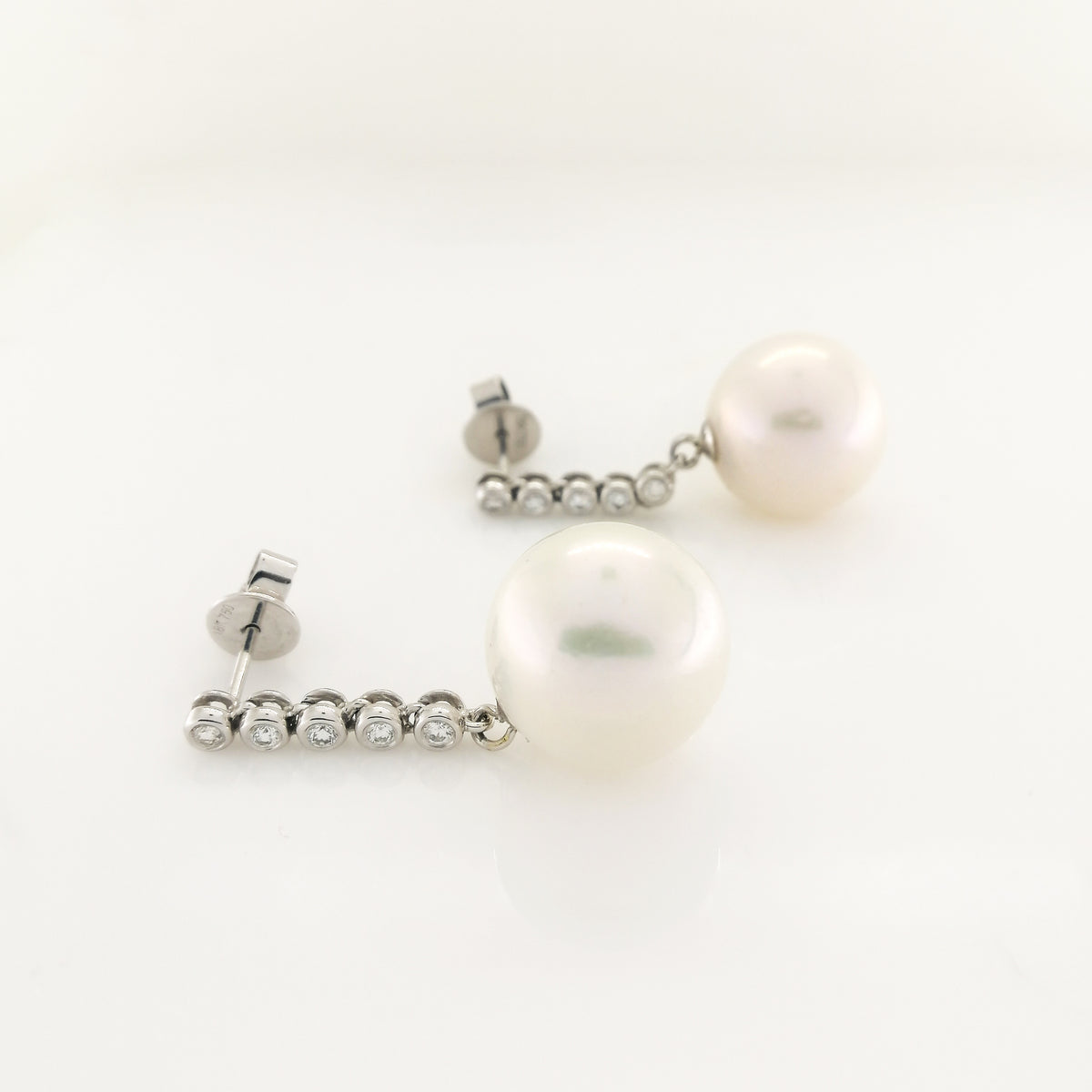 Diamond and South Sea Pearl Earrings