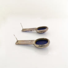 Lapis Lazuli and Solid Black Opal Earrings