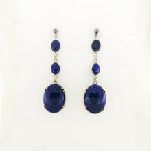 Lapis Lazuli Stud Drop Earrings