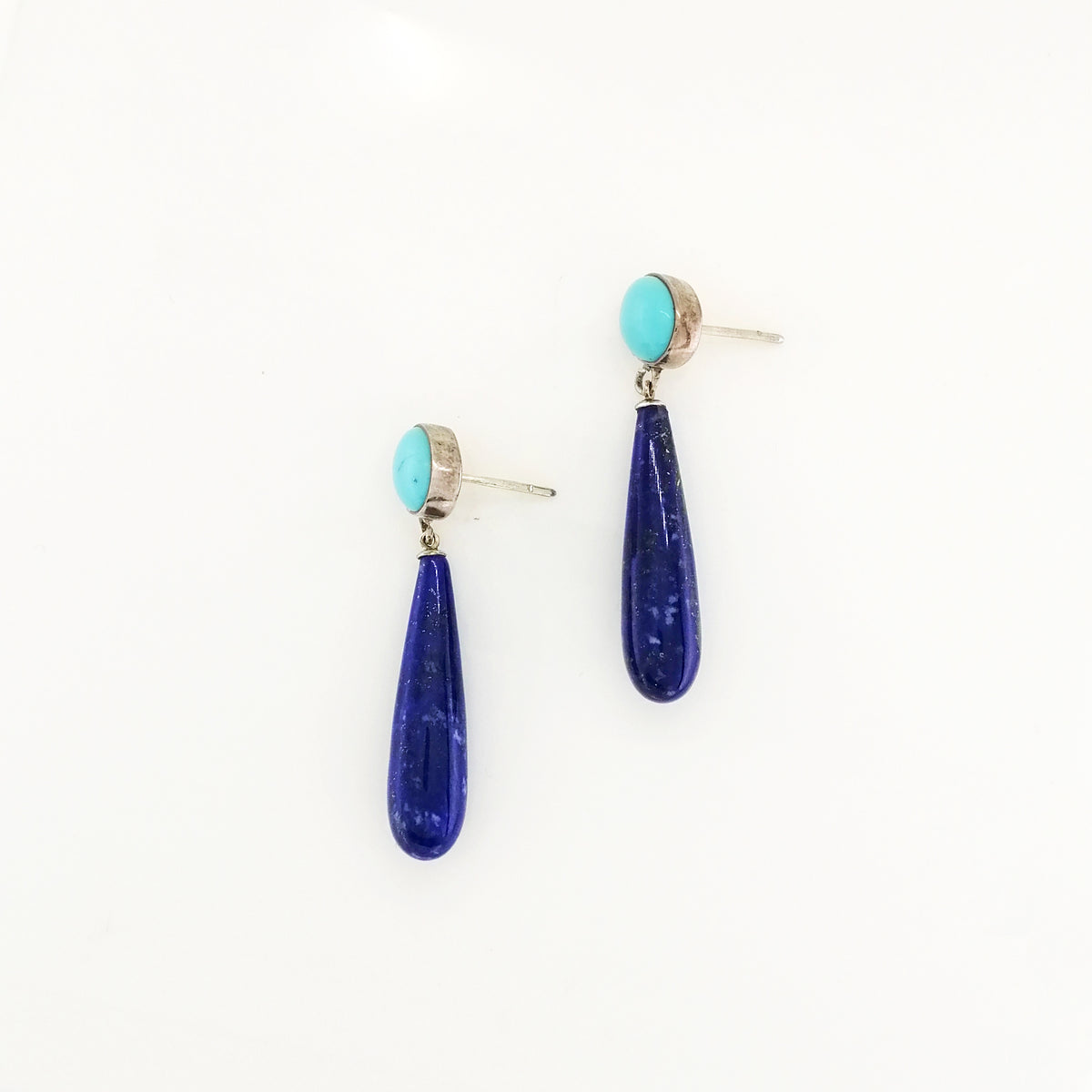 Turquoise and Lapis Lazuli Earrings
