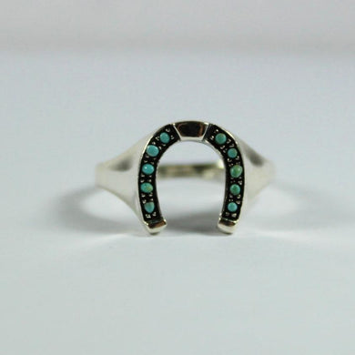Sterling Silver Turquoise Horseshoe Ring