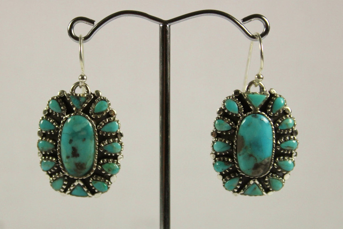 Sterling Silver Turquoise Drop Earrings