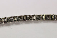 Vintage 10ct White Gold Diamond Filigree Bracelet