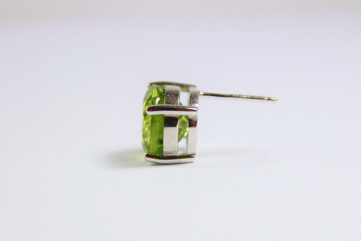 Sterling Silver Peridot Stud Earrings