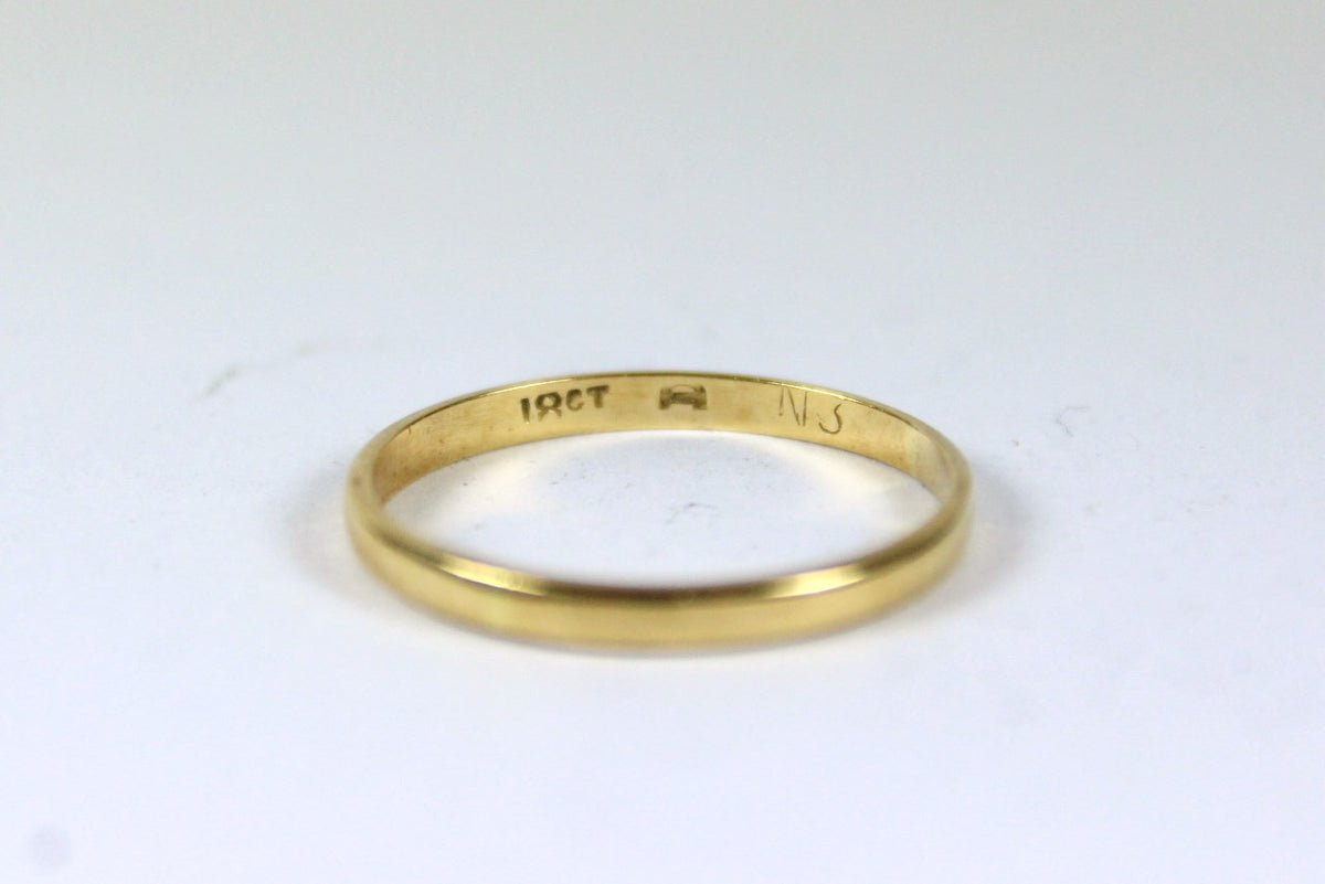 Vintage 18ct Yellow Gold Wedding Band
