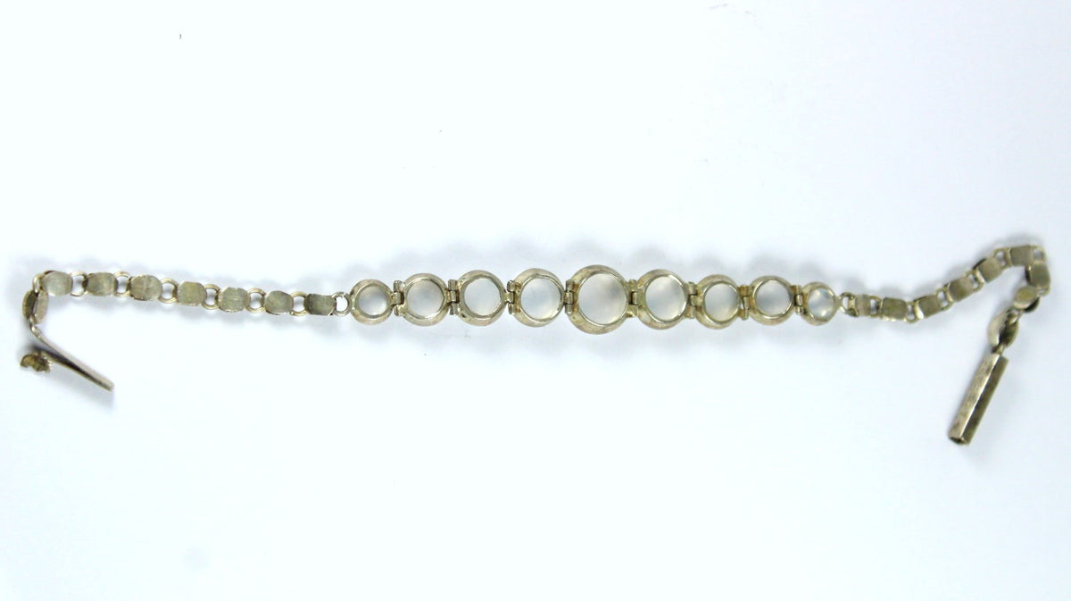 Edwardian Silver Moonstone Bracelet