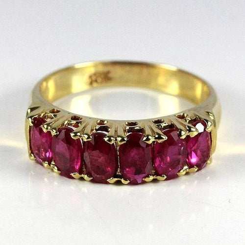 18ct Yellow Gold Ruby Bridge Ring