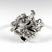 18ct White Gold Diamond Floral Cocktail Ring