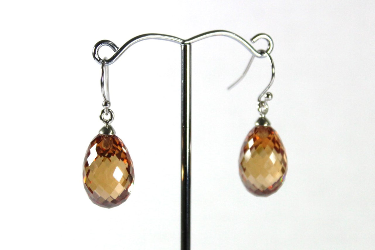 Sterling Silver Crystal Drop Earrings