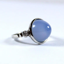 18ct White Gold Lavender Chalcedony and Diamond Dress Ring