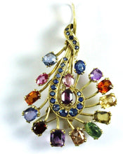 Antique 18ct Yellow Gold Assorted Gemstone Brooch