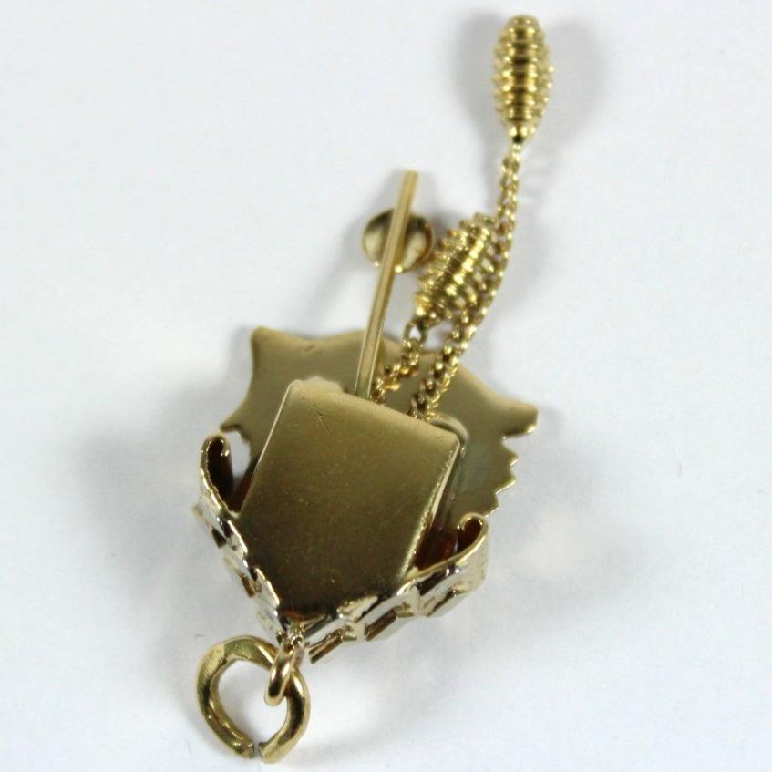 Vintage 18ct Yellow Gold Enamel Cuckoo Clock Pendant