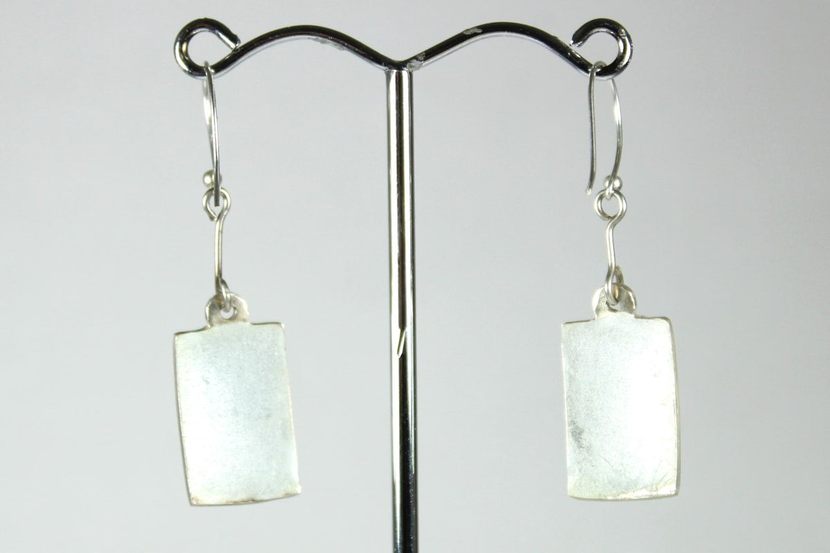 Handmade Sterling Silver Pink and Orange Cat Earrings