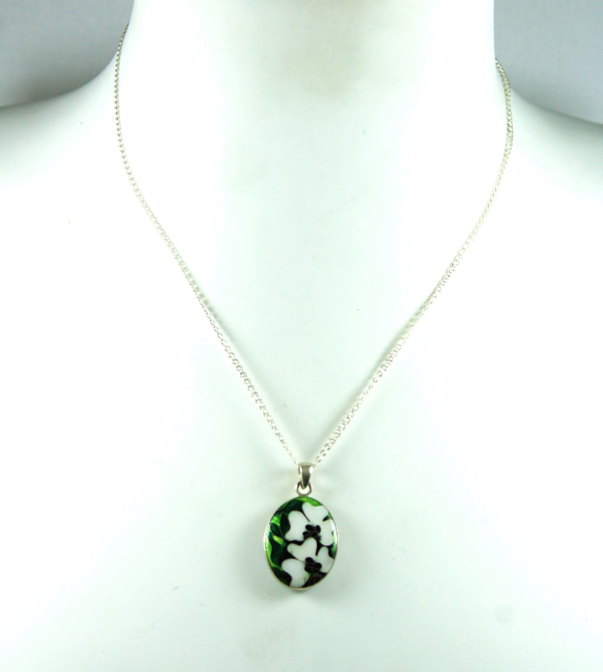 Handmade Floral Enamel Double Sided Pendant