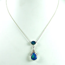 Sterling Silver Opal Ivy Leaf Necklace