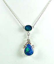 Sterling Silver Opal Ivy Leaf Necklace