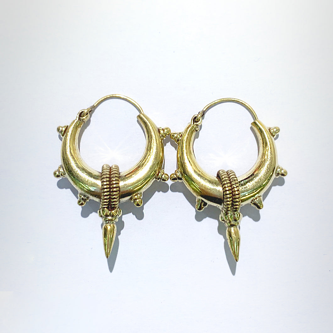 Brass Hook Drop Earrings