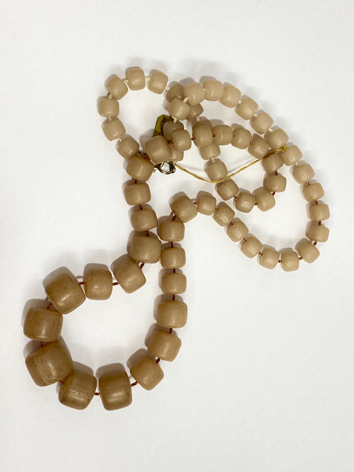 Vintage Soft Pink Bakelite Graduated Beaded Necklace