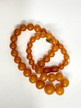 Orange Lucite Beaded Necklace