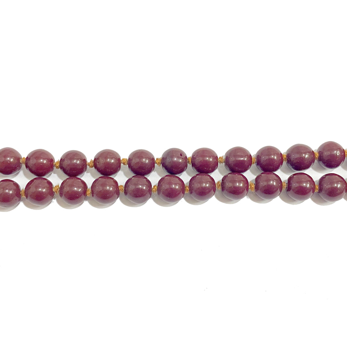 Antique 1920's Burgundy Glass Beaded Necklace