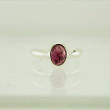 Sterling Silver Cabochon Pink Tourmaline Ring