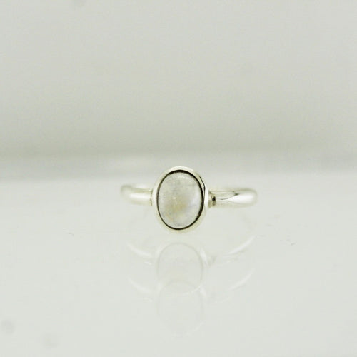 Sterling Silver Cabochon Moonstone Ring