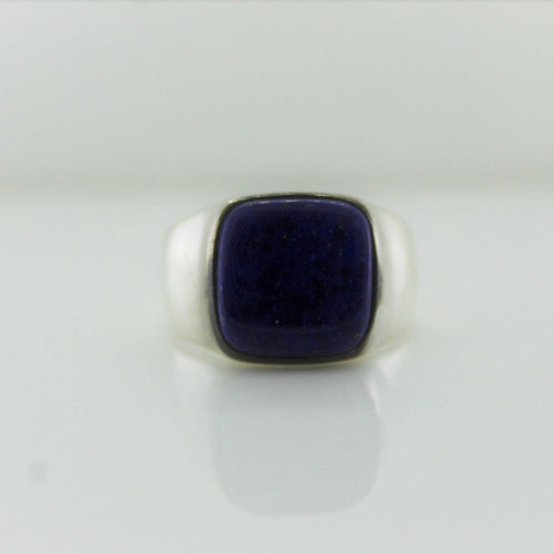 Sterling Silver Lapis Lazuli Mens Ring