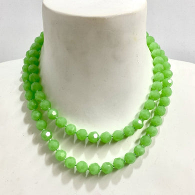 Lime Green Multi-Strand Necklace