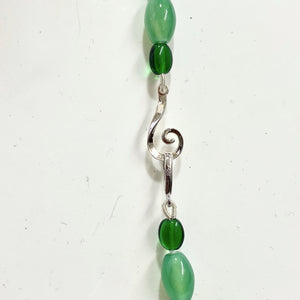 Diopside and Chrysoprase Glass Necklace