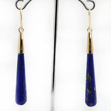 9ct Yellow Gold Lapis Lazuli Drop Earrings