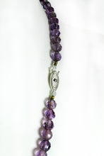 Sterling Silver Amethyst Opera Length Beaded Necklace