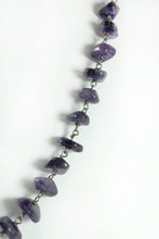 Sterling Silver Amethyst Chips Beaded Necklace