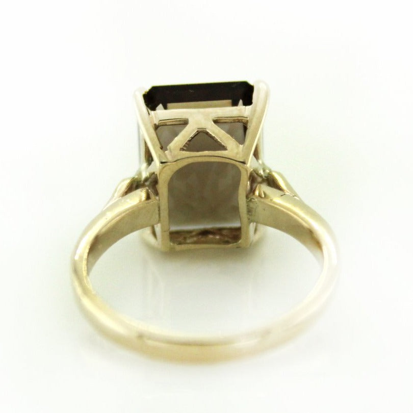 9ct Yellow Gold 7ct Smokey Quartz Ring