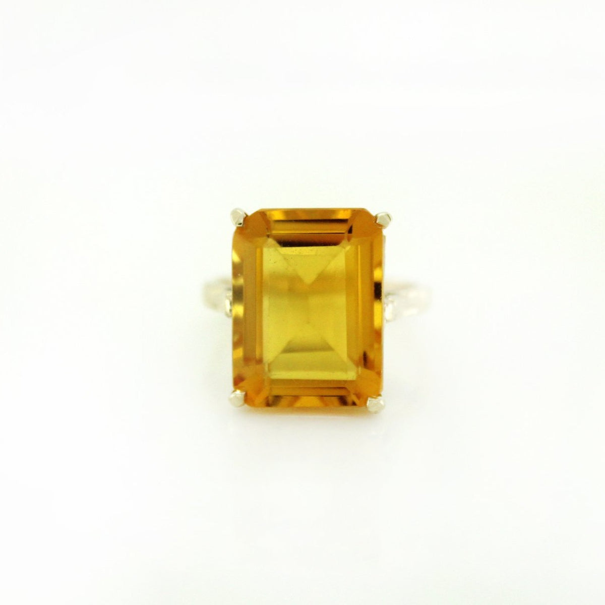 9ct Yellow Gold Yellow Citrine Cocktail Ring