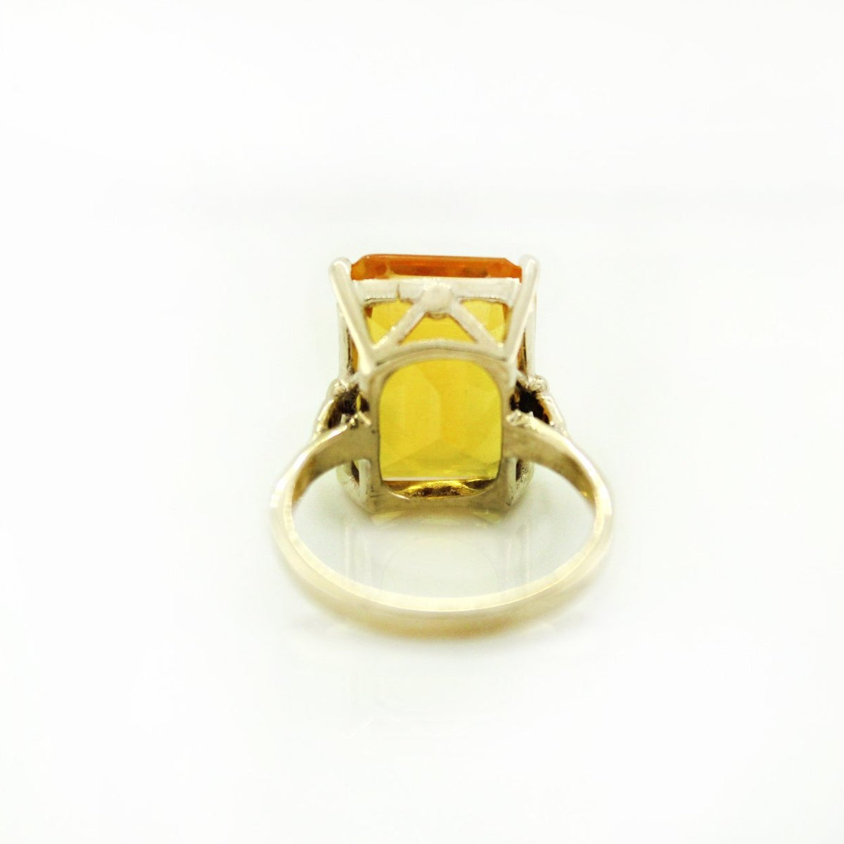 9ct Yellow Gold Yellow Citrine Cocktail Ring