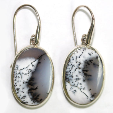 Sterling Silver Dendritic Agate Earrings