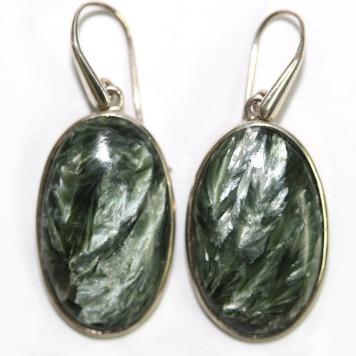 Sterling Silver Seraphinite Earrings