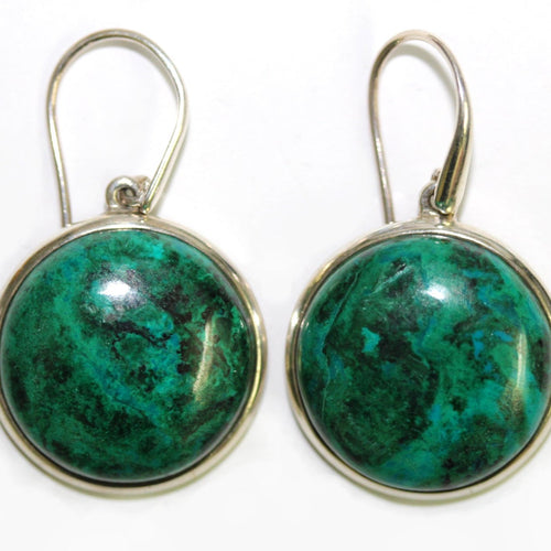 Sterling Silver Chrysocolla Earrings