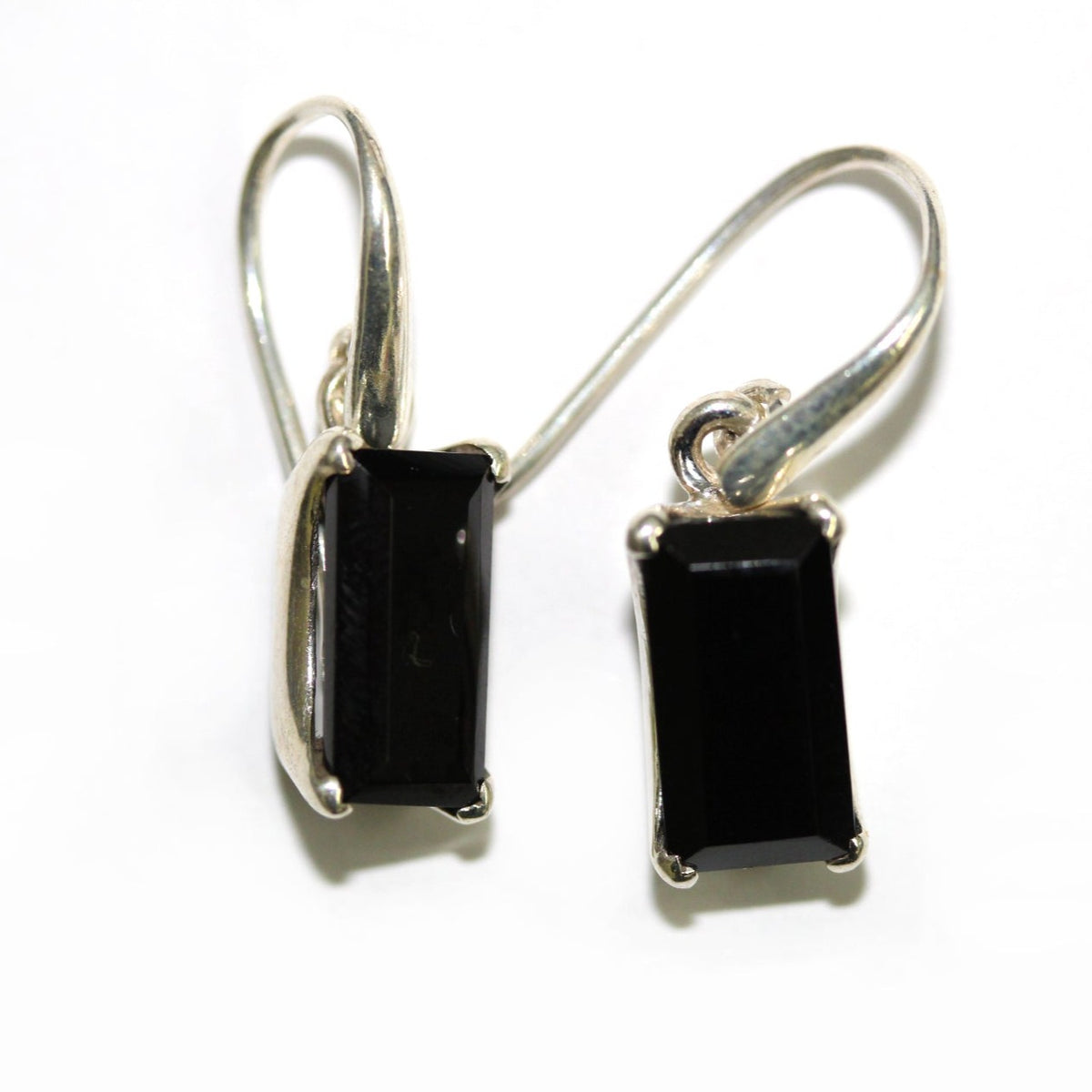 Sterling Silver Black Spinel Earrings