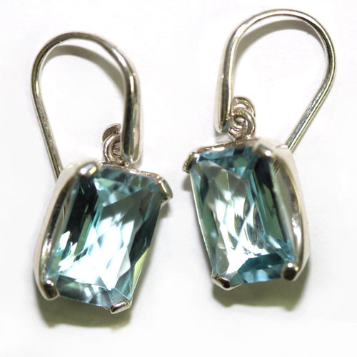 Sterling Silver Topaz Earrings